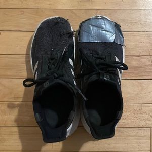 Kids Black Adidas Cloudfoam Sneakers